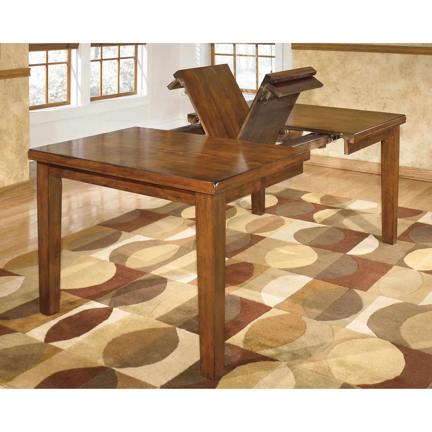 RALENE DINING SET - MEDIUM BROWN
