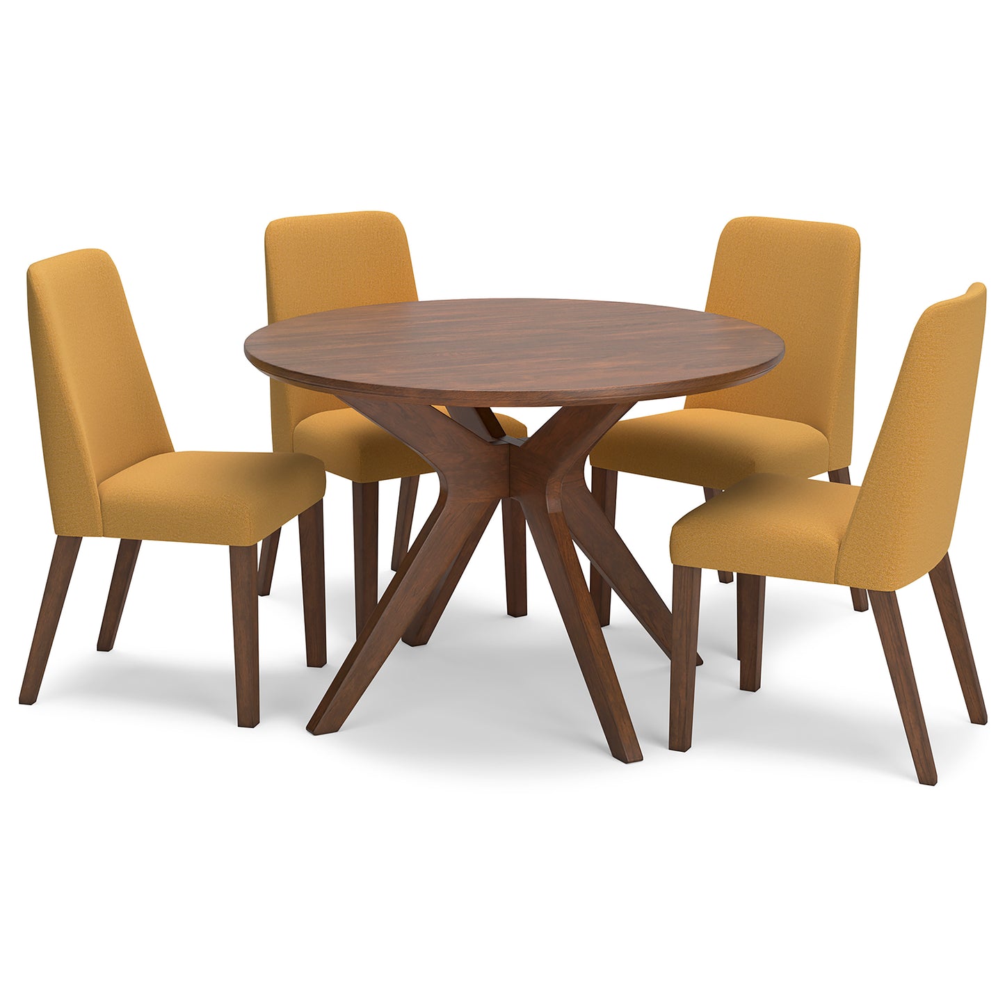 LYNCOTT DINING SET - 4 CHAIRS & TABLE