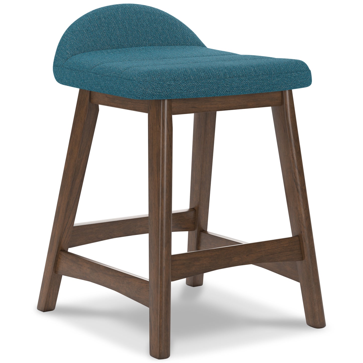 LYNCOTT COUNTER HEIGHT BAR STOOL - BLUE / BROWN