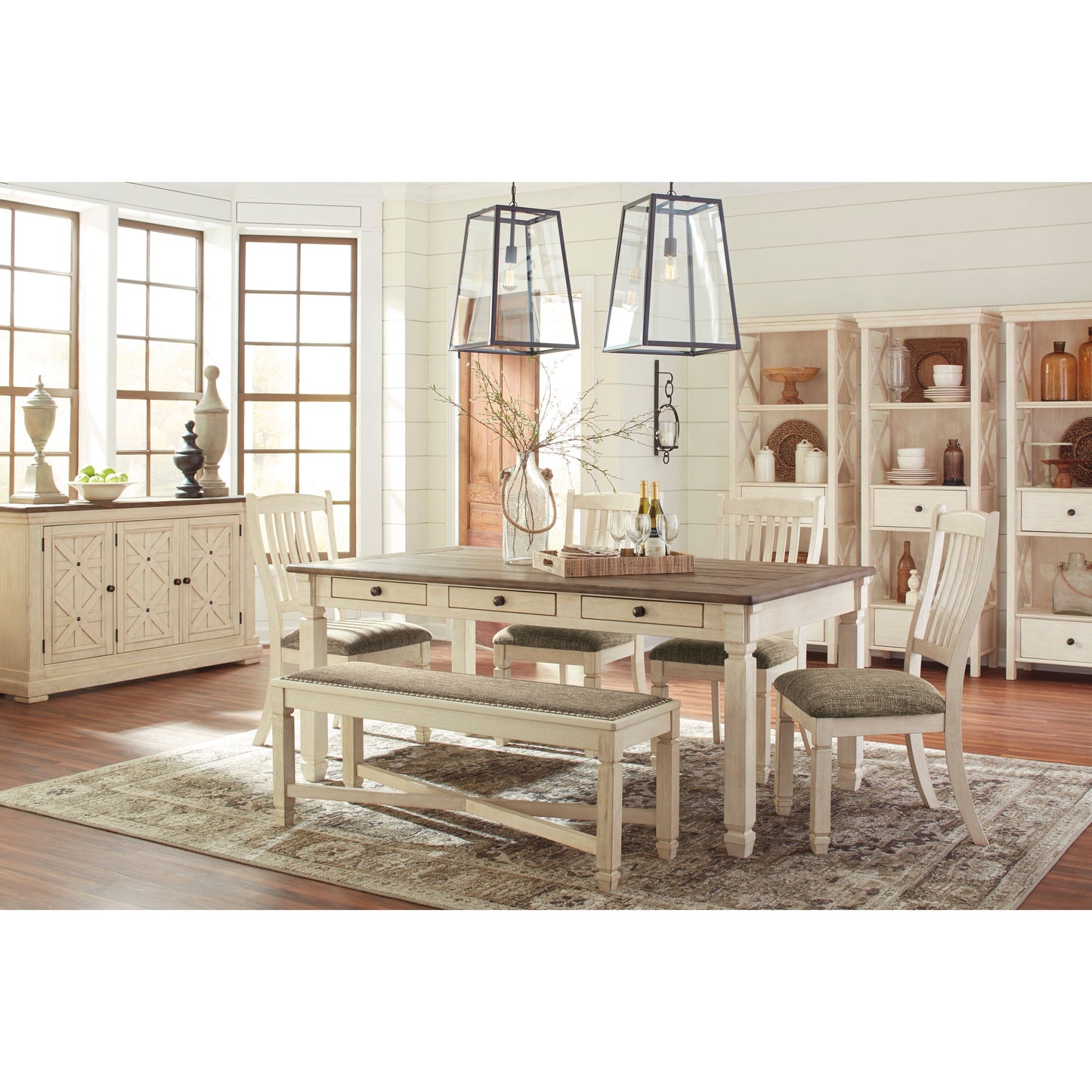 BOLANBURG DINING TABLE - TWO-TONE
