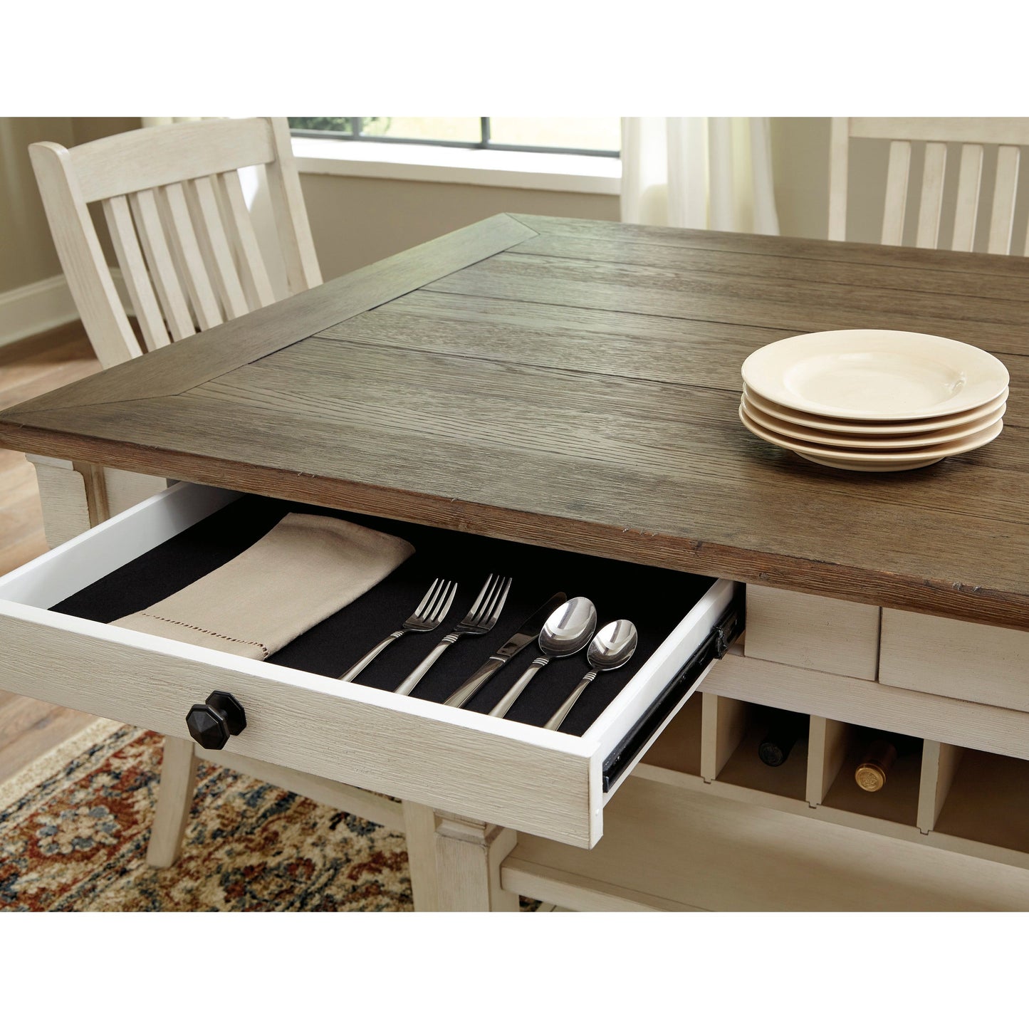 BOLANBURG COUNTER HEIGHT DINING TABLE - TWO-TONE