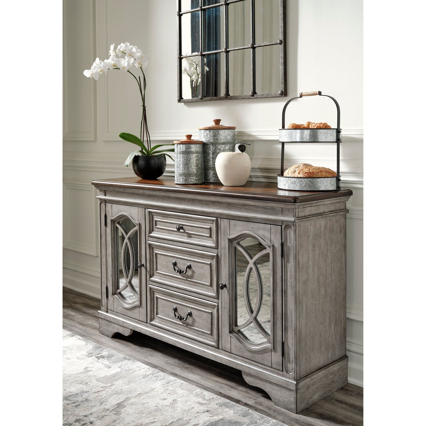LODENBAY SERVER - ANTIQUE GRAY
