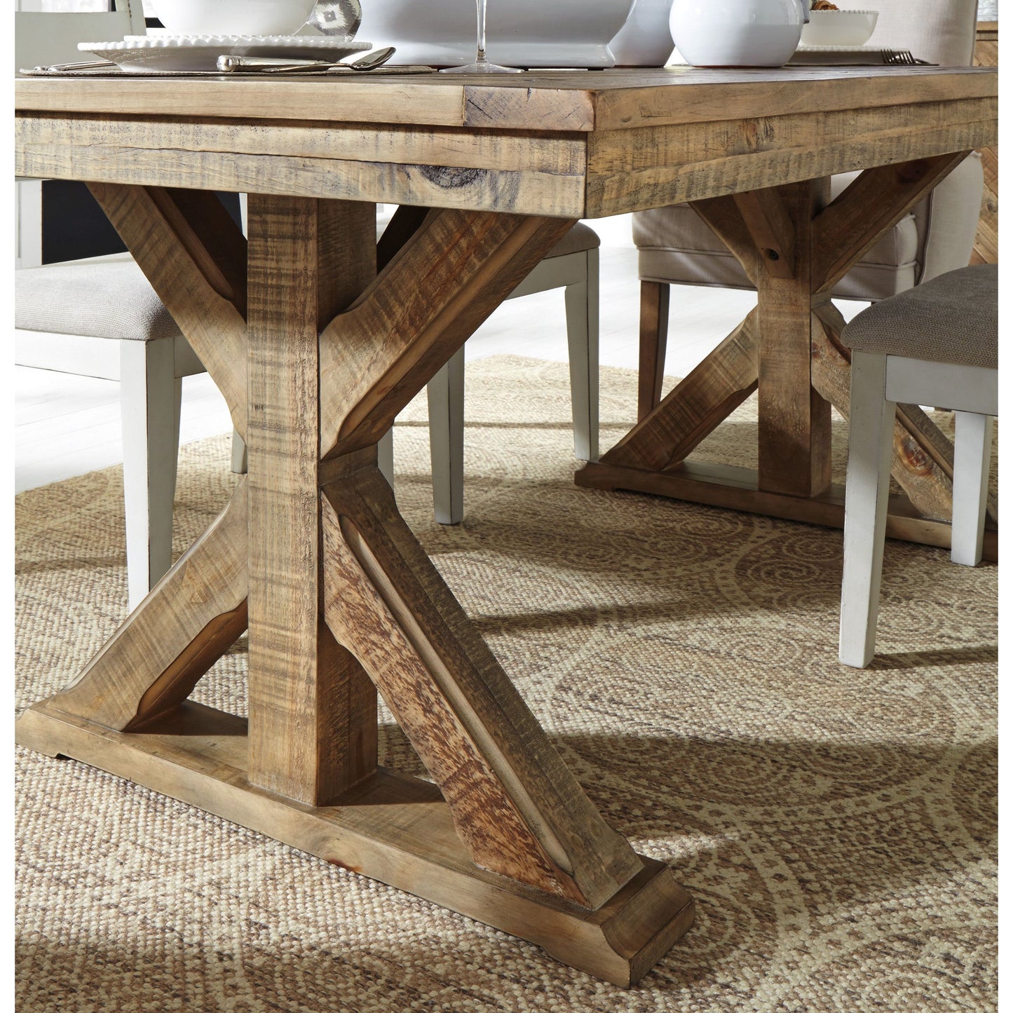 GRINDLEBURG DINING TABLE - LIGHT BROWN