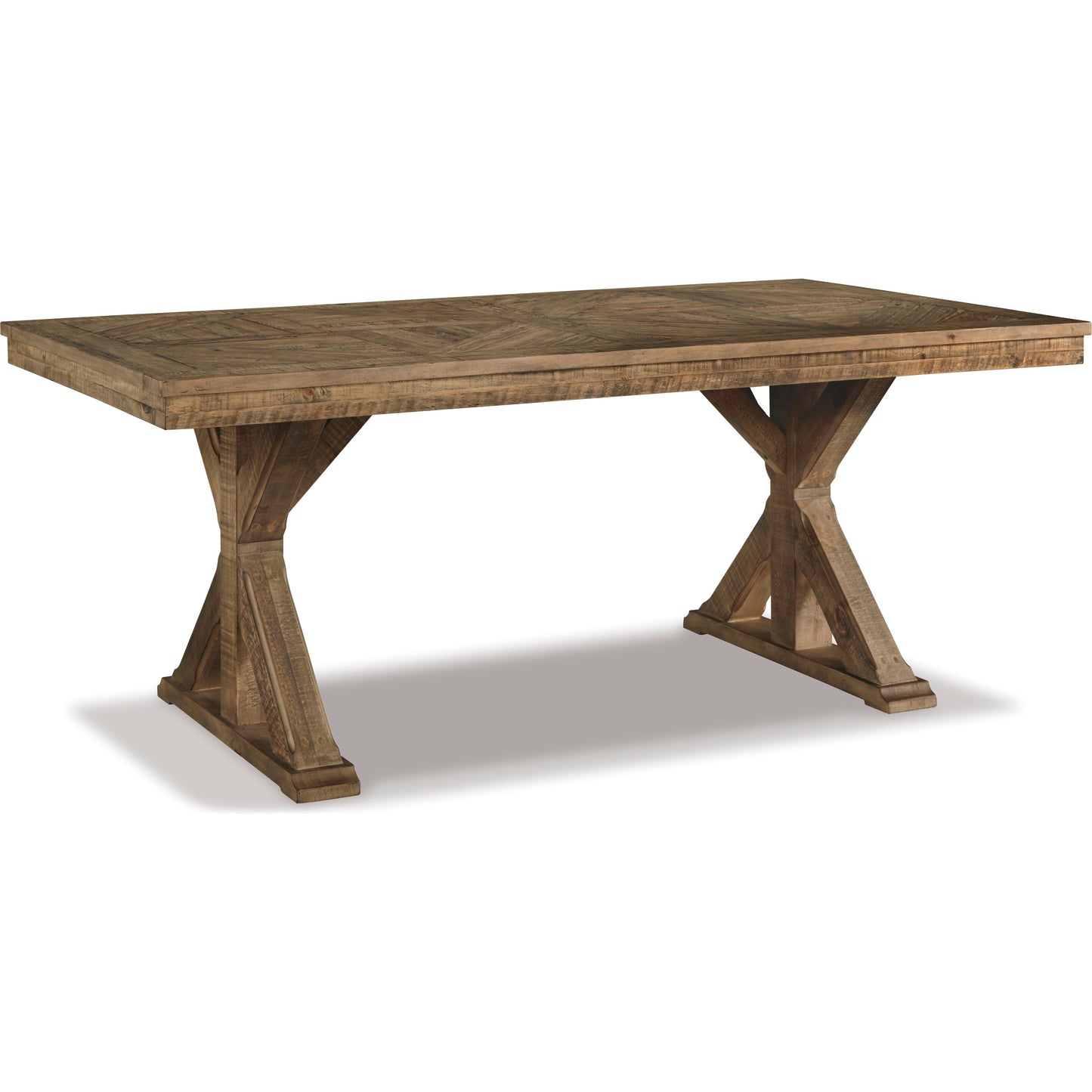 GRINDLEBURG DINING TABLE - LIGHT BROWN