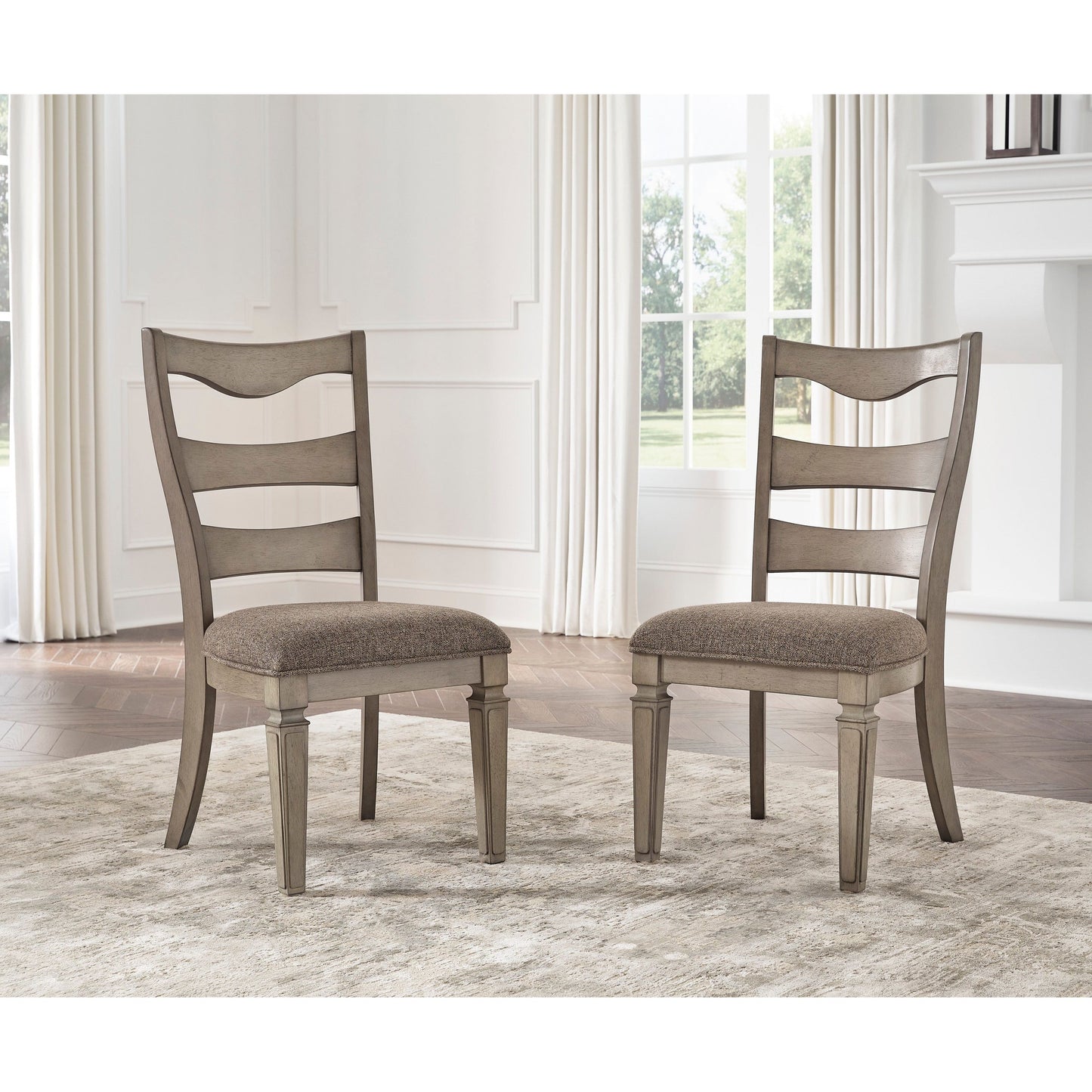 LEXORNE DINING SET - 6 CHAIRS AND TABLE