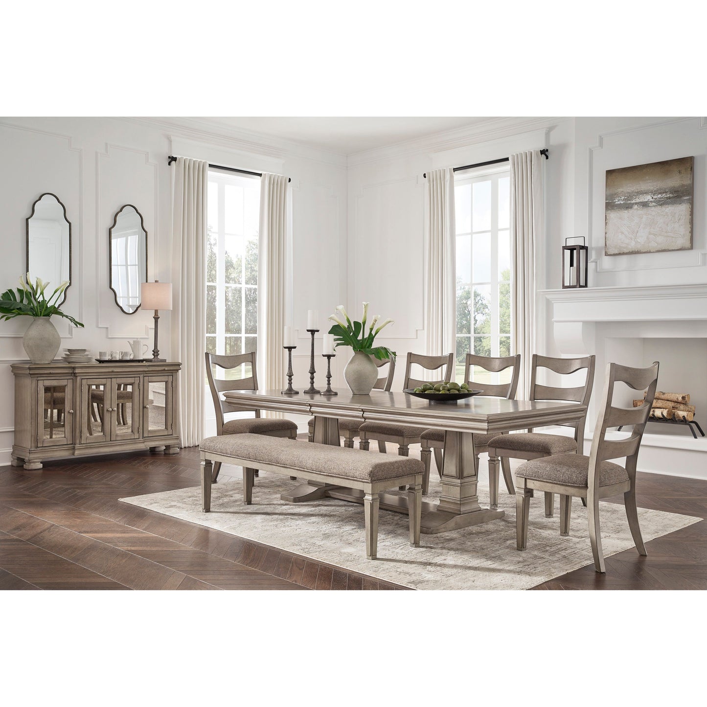 LEXORNE DINING EXTENSION TABLE - GRAY