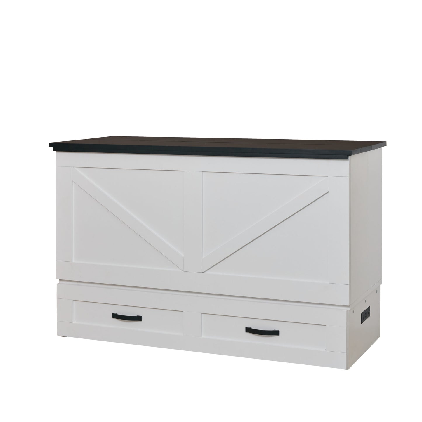 BARN CABINET BED - WHITE & BLACK