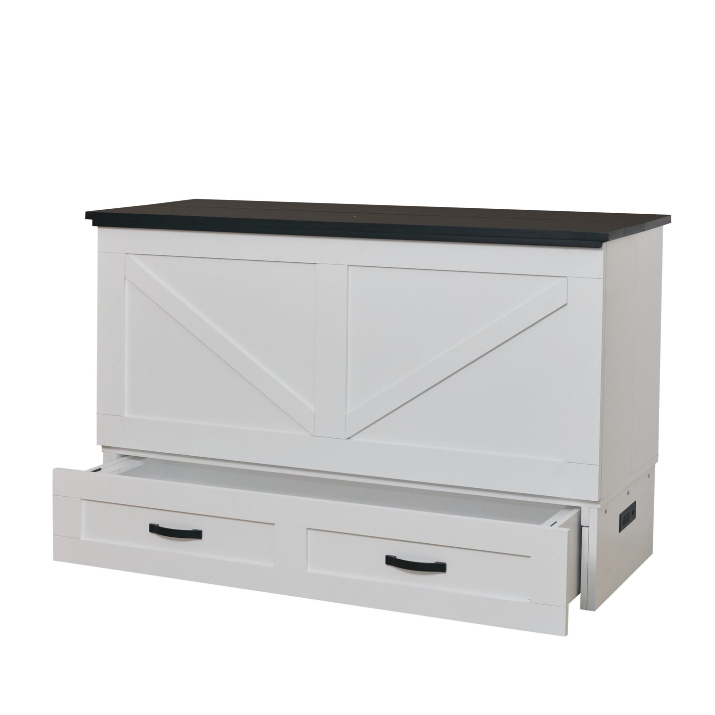 BARN CABINET BED - WHITE & BLACK