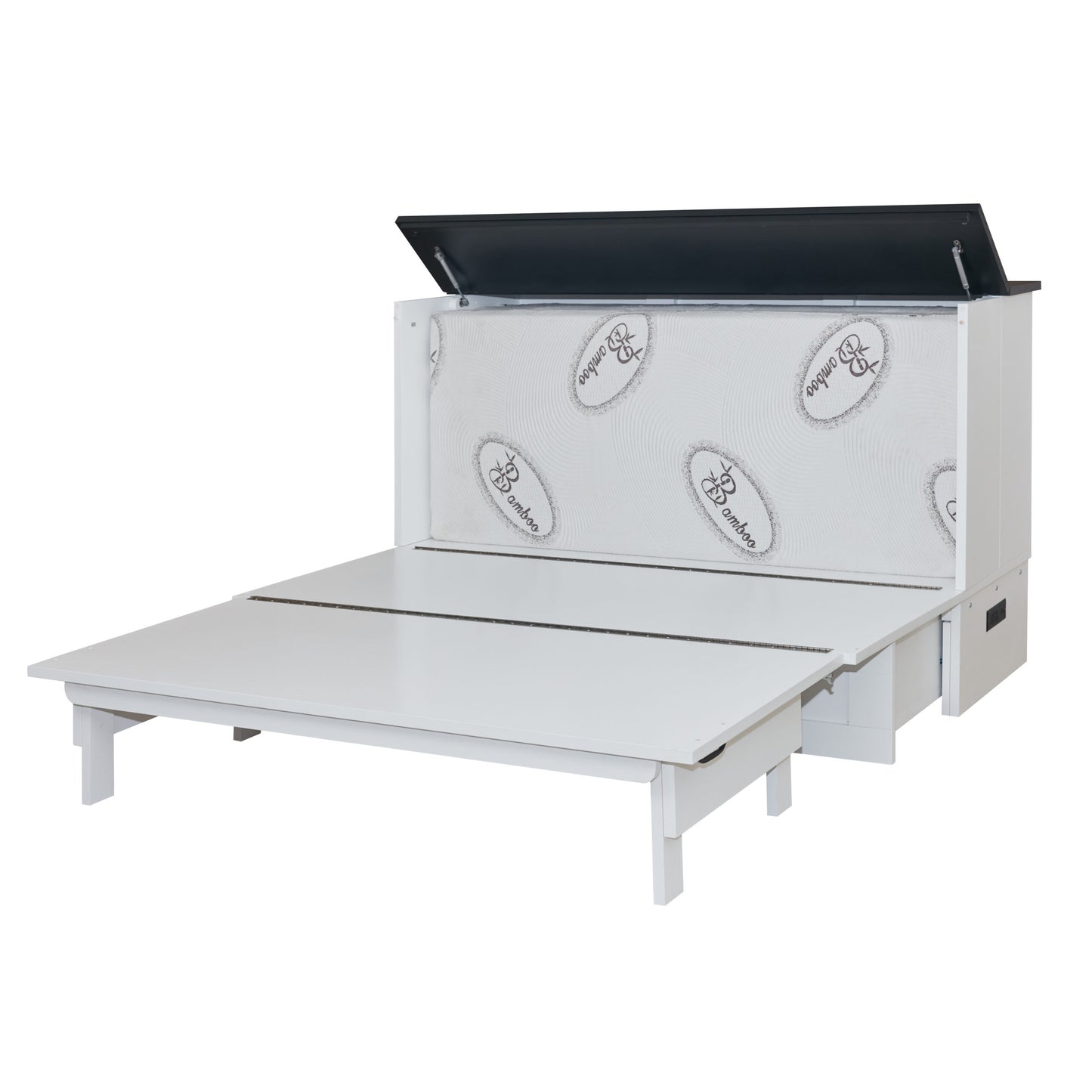 BARN CABINET BED - WHITE & BLACK