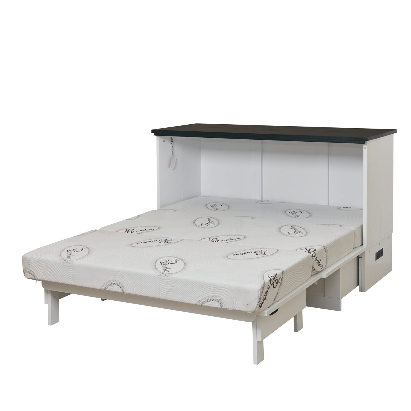 BARN CABINET BED - WHITE & BLACK