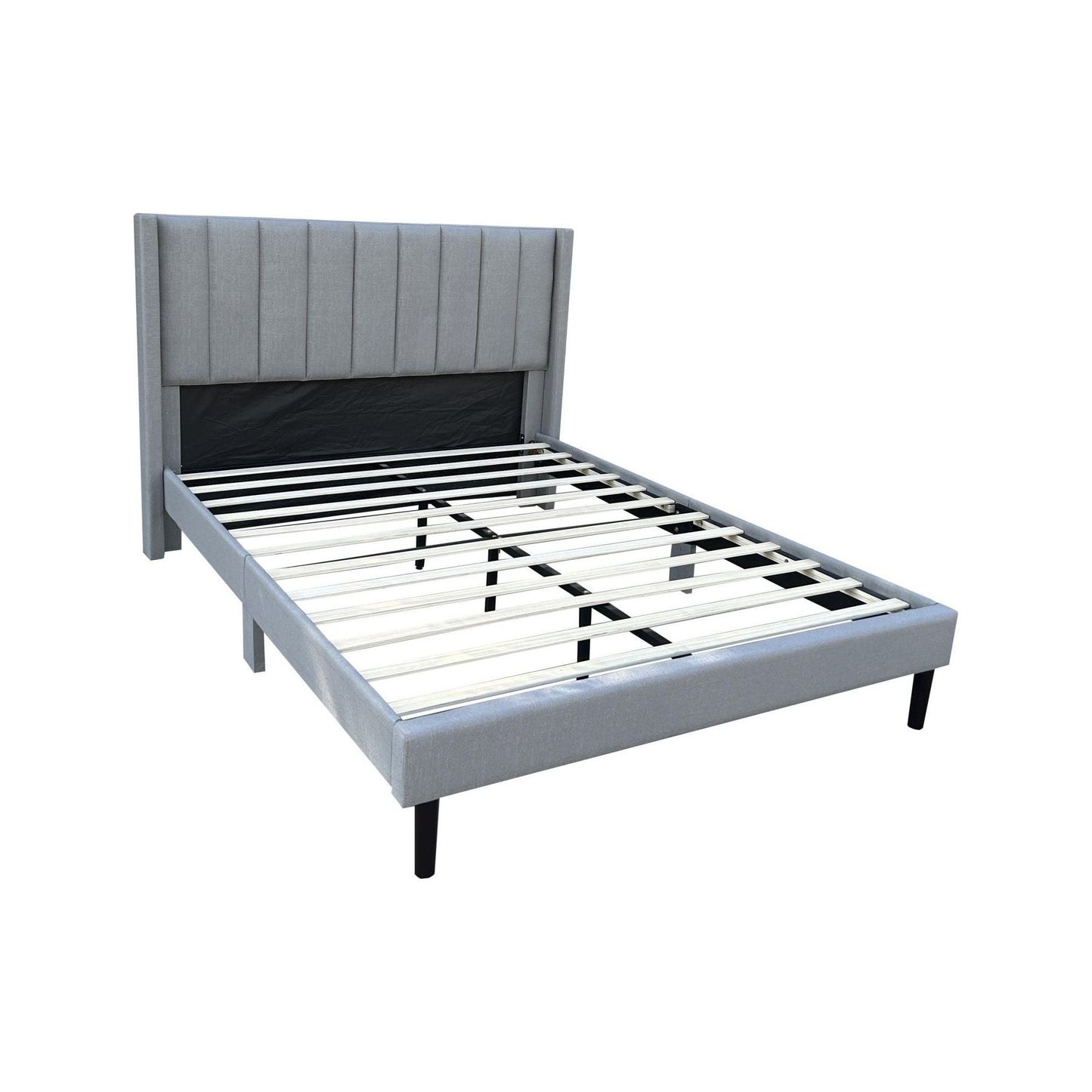 JORDAN UPHOLSTERED BED - GREY