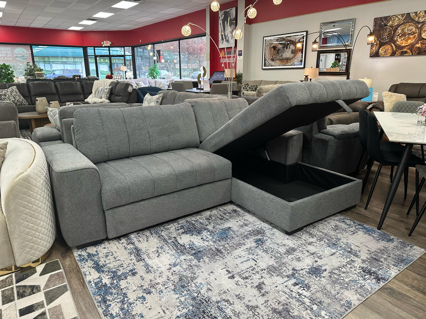 Calana Sleeper Sectional - Grey