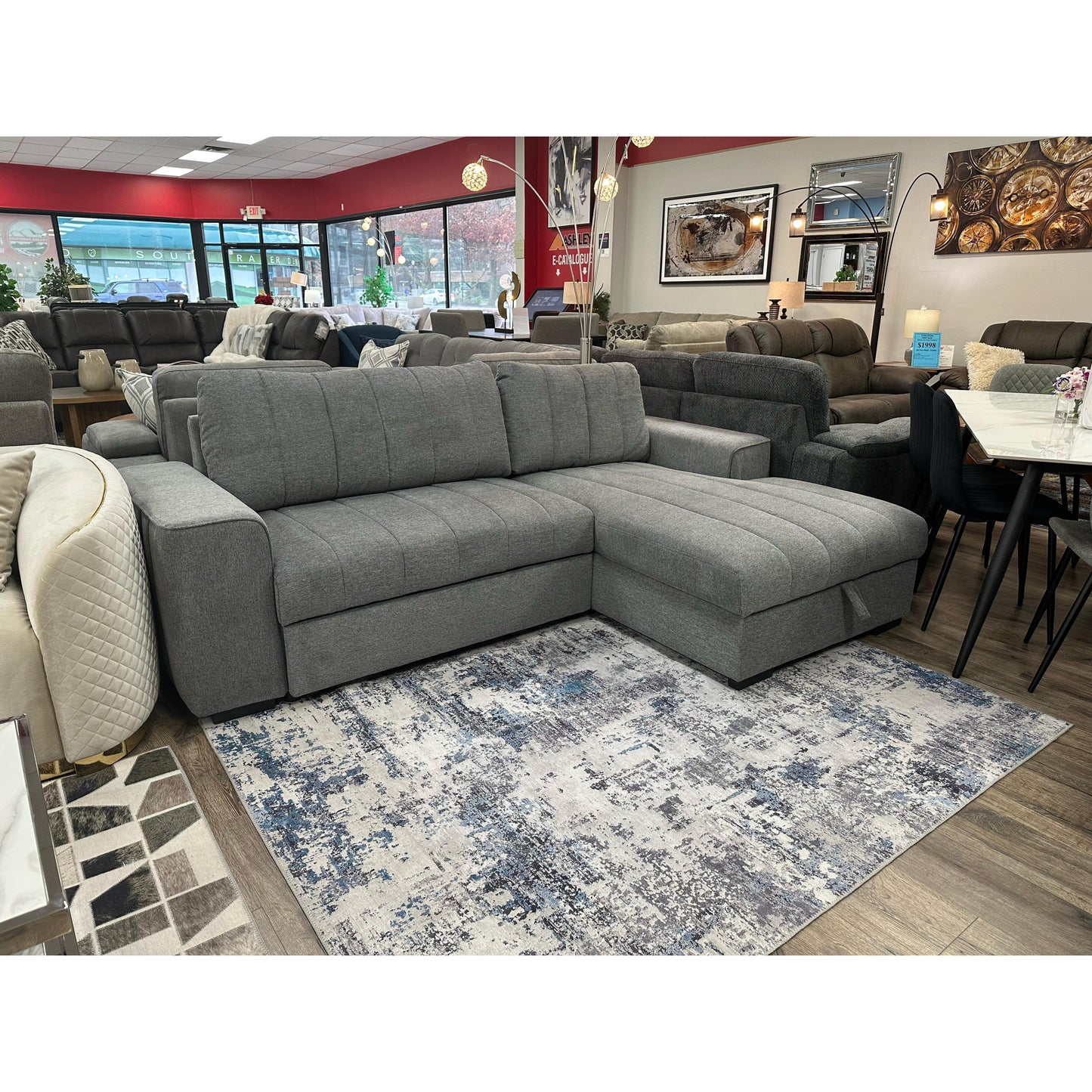 Calana Sleeper Sectional - Grey