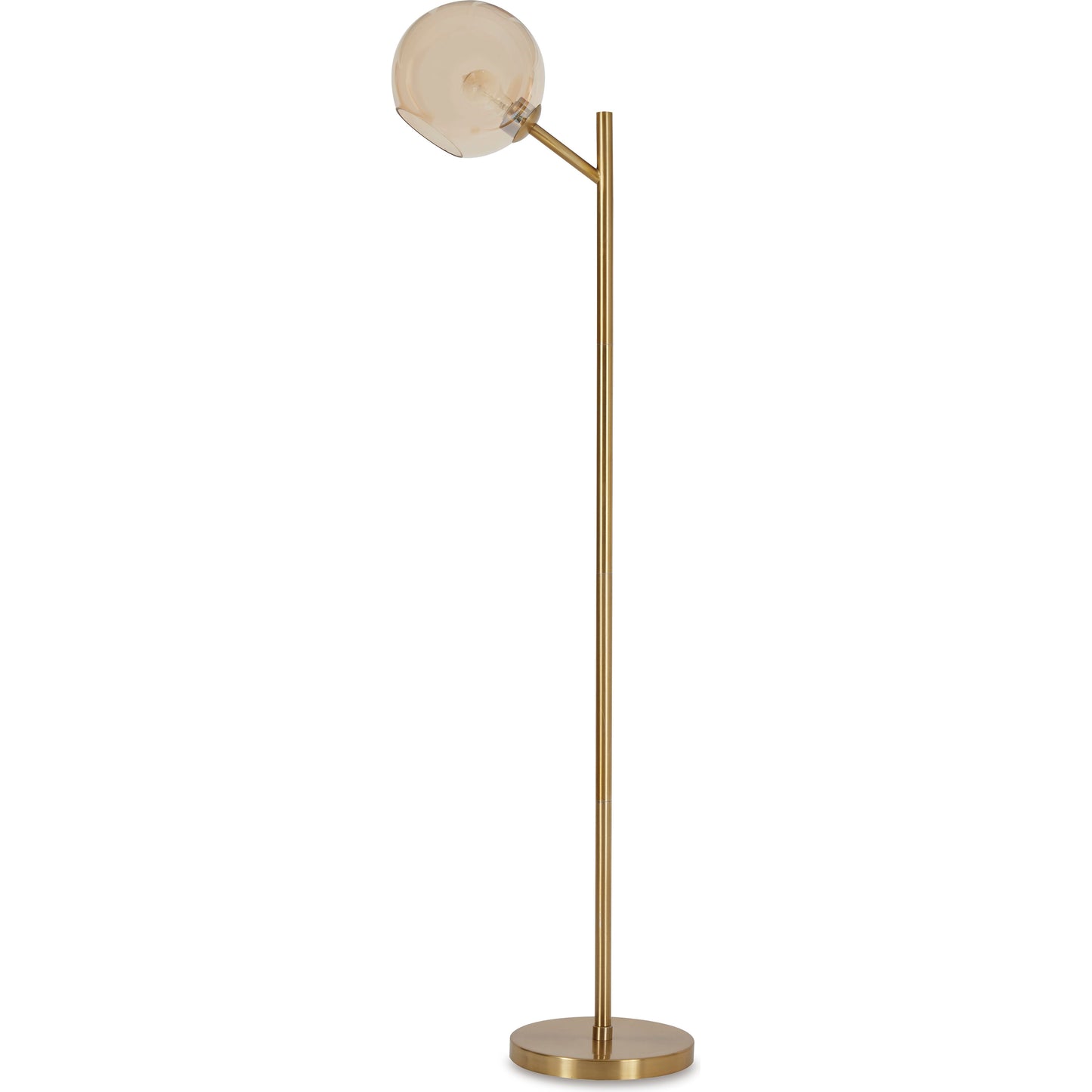 ABANSON FLOOR LAMP - AMBER/GOLD FINISH