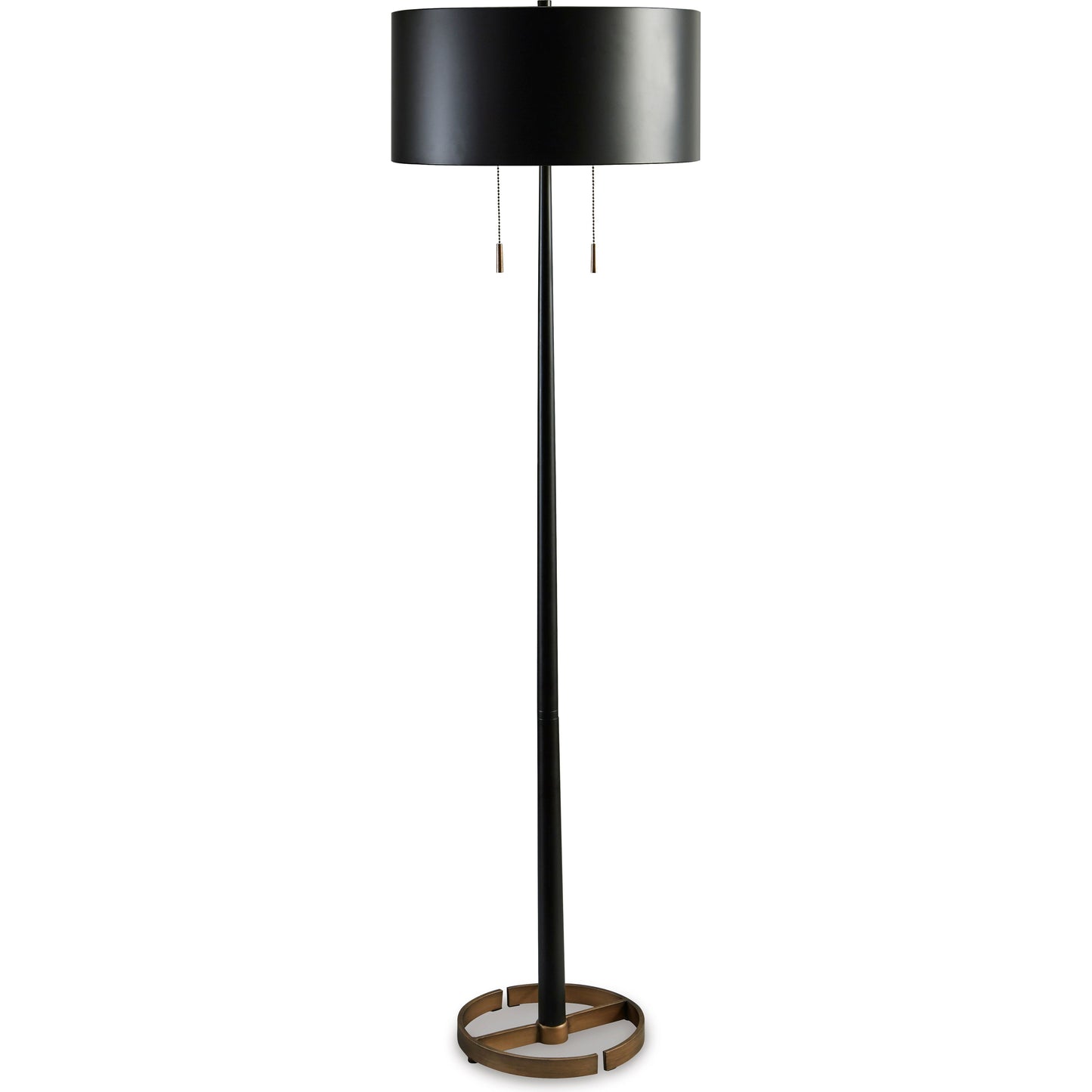 AMADELL FLOOR LAMP - BLACK/GOLD FINISH