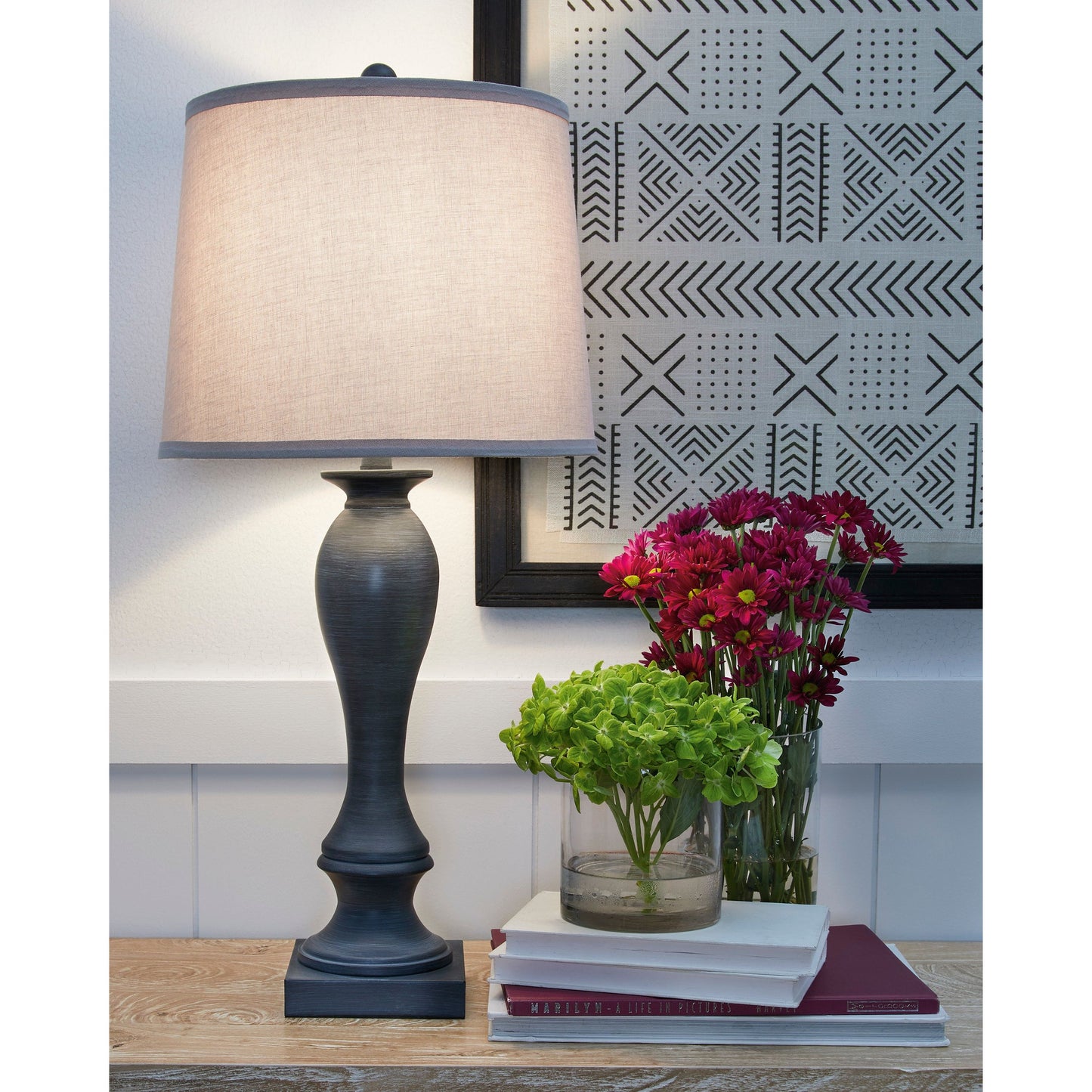 SAMLAND TABLE LAMP (SET OF 2) - GRAY BLUE
