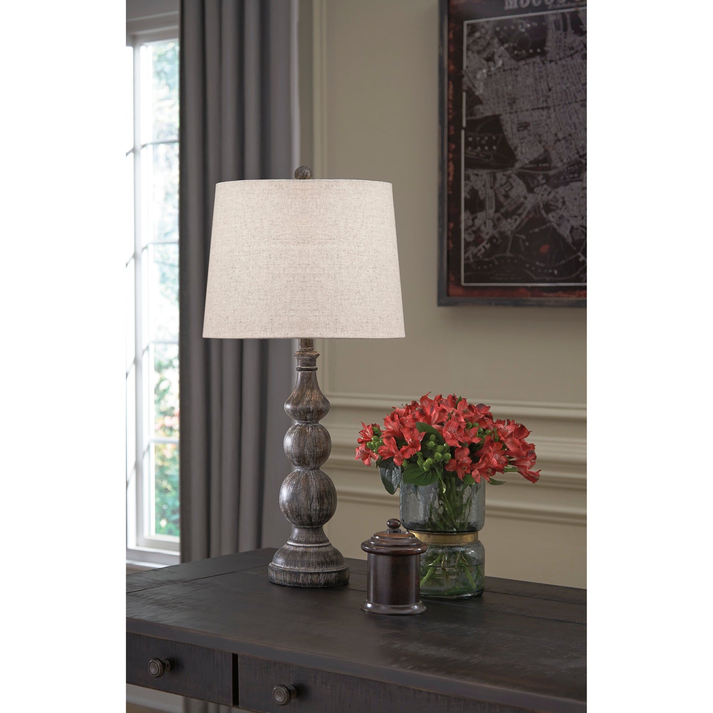 MAIR TABLE LAMP (SET OF 2) - ANTIQUE BLACK