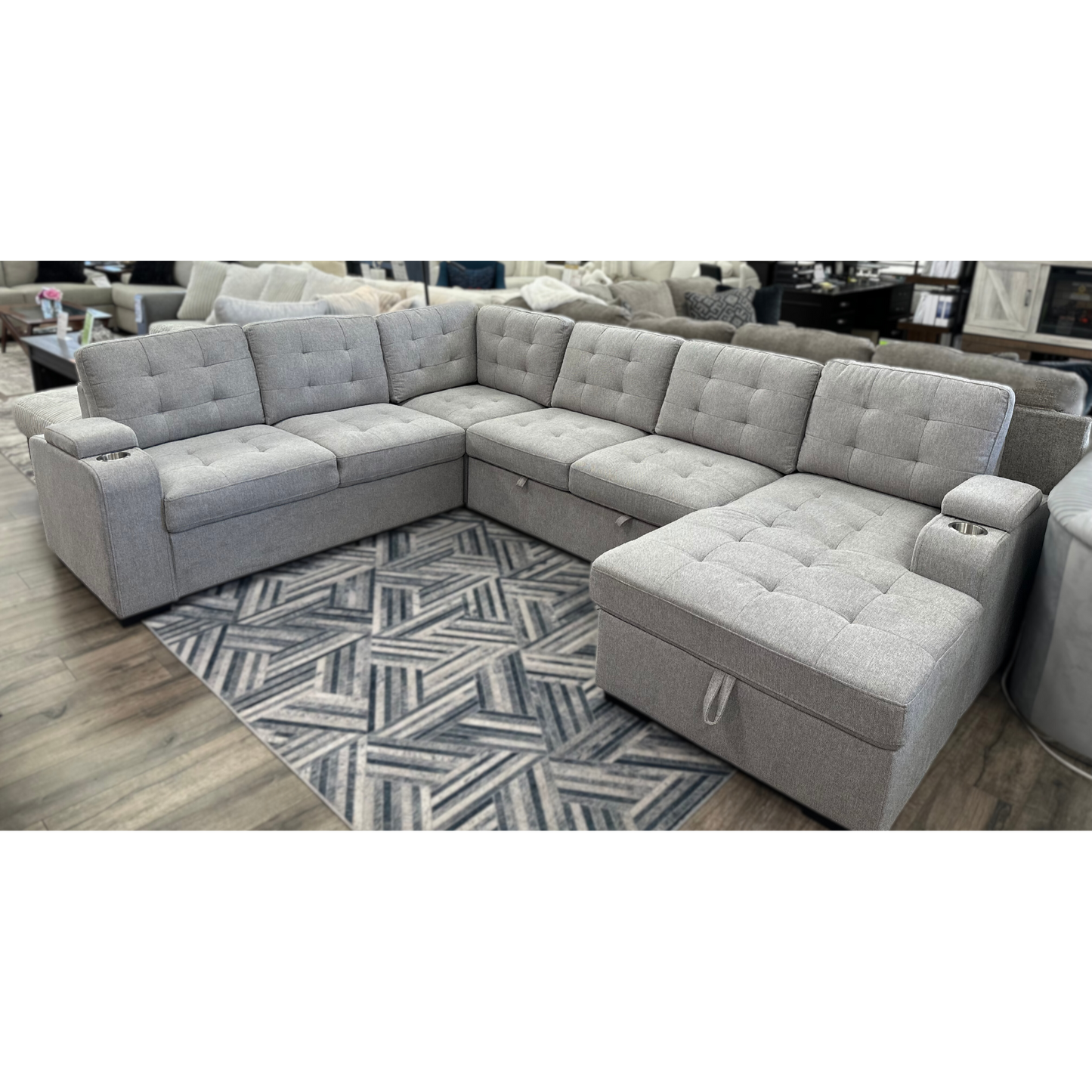 SIDNEY PULLOUT SLEEPER SECTIONAL | VERSATILE STORAGE AND COMFORT