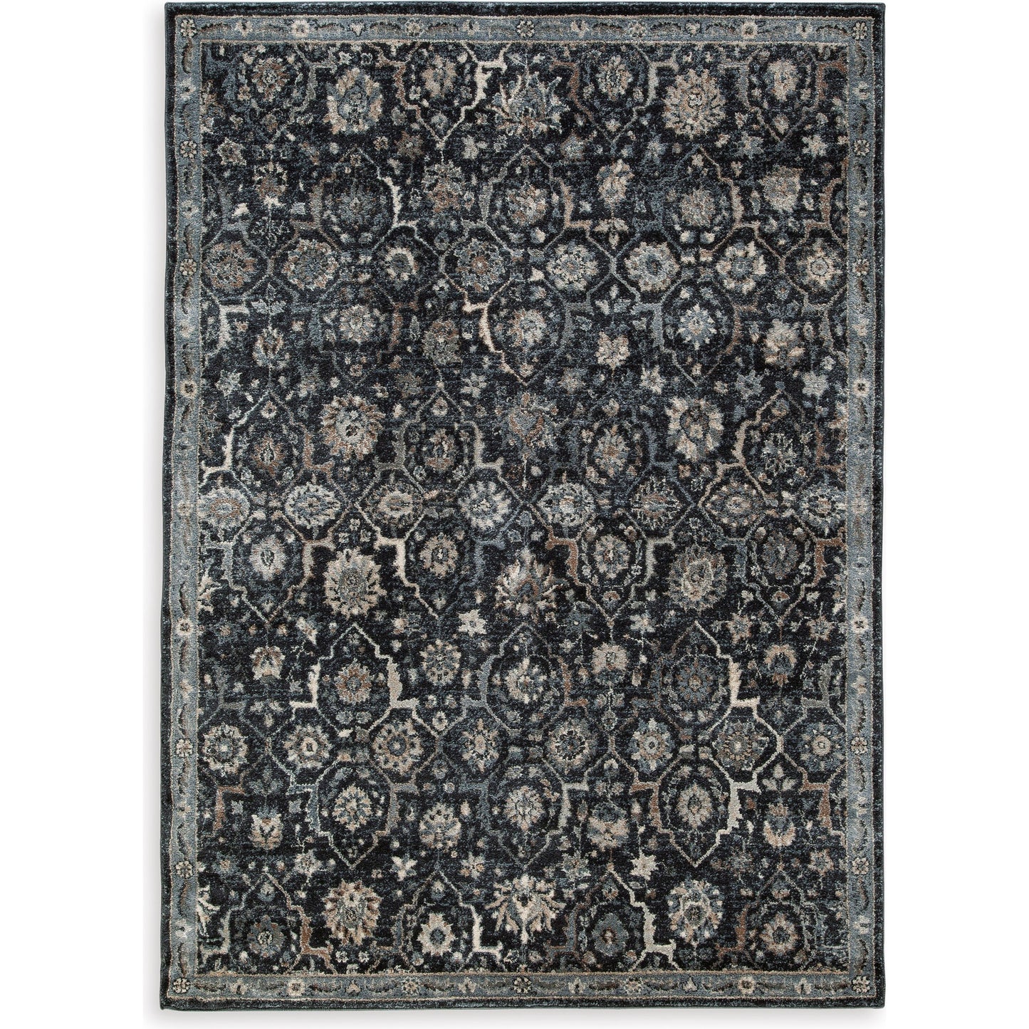 HILCOTT RUG - BLUE/CREAM/BROWN