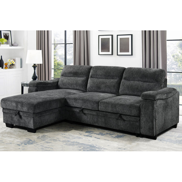 Savio Sleeper Sectional - Grey