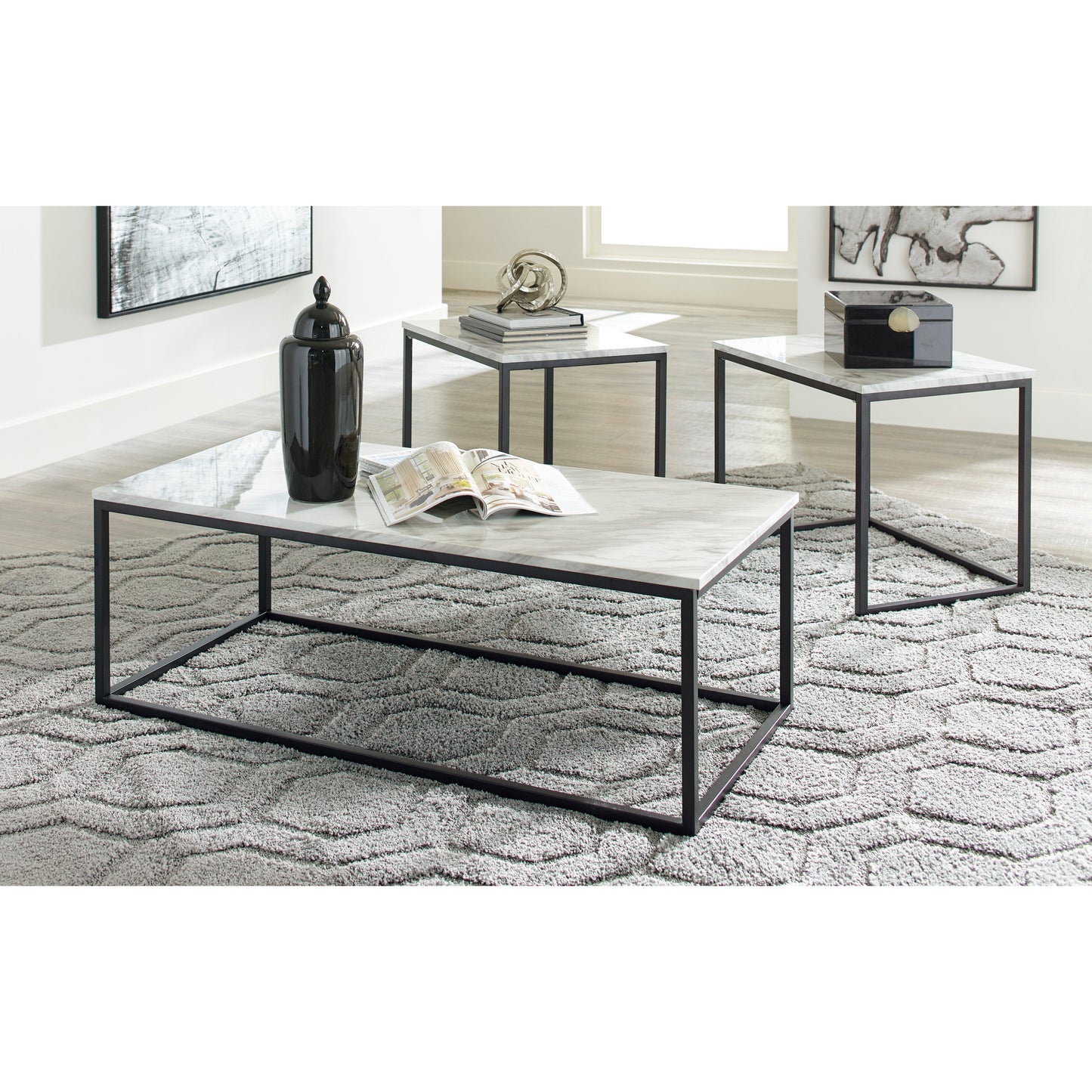 DONNESTA COFFEE TABLE SET (SET OF 3)
