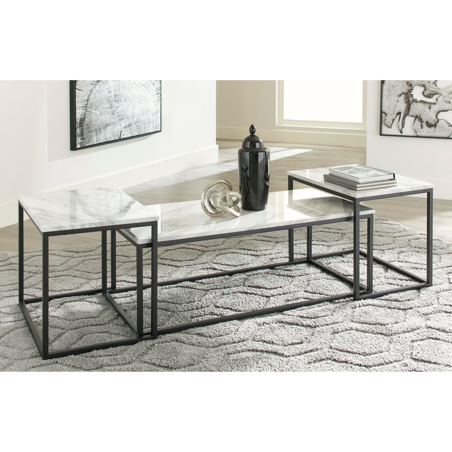 DONNESTA COFFEE TABLE SET (SET OF 3)