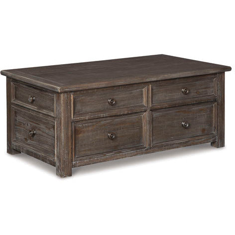 WYNDAHL LIFT-TOP COFFEE TABLE - RUSTIC BROWN