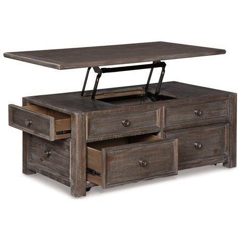 WYNDAHL LIFT-TOP COFFEE TABLE - RUSTIC BROWN