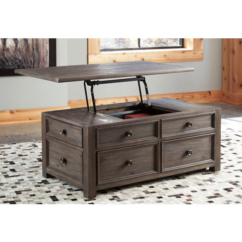 WYNDAHL LIFT-TOP COFFEE TABLE - RUSTIC BROWN