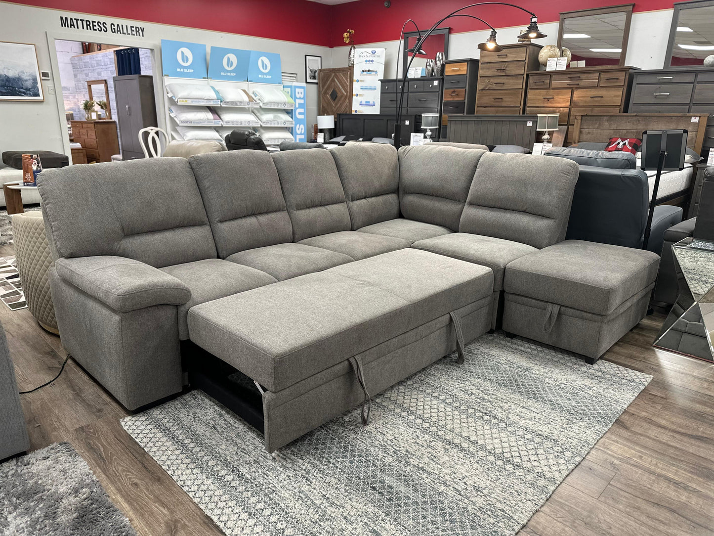 FLORENCE SLEEPER SECTIONAL - GREY