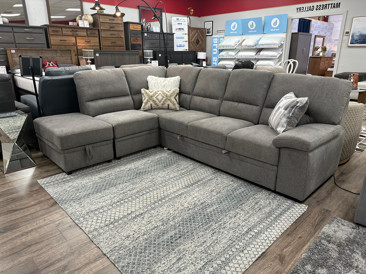 FLORENCE SLEEPER SECTIONAL - GREY