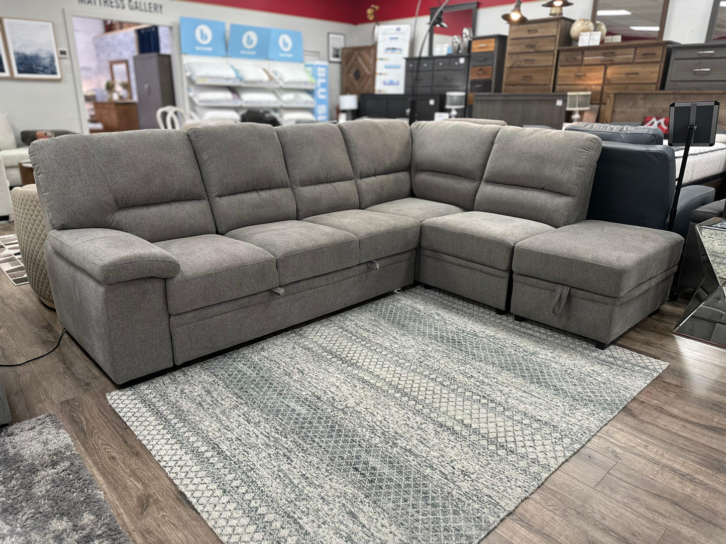 FLORENCE SLEEPER SECTIONAL - GREY
