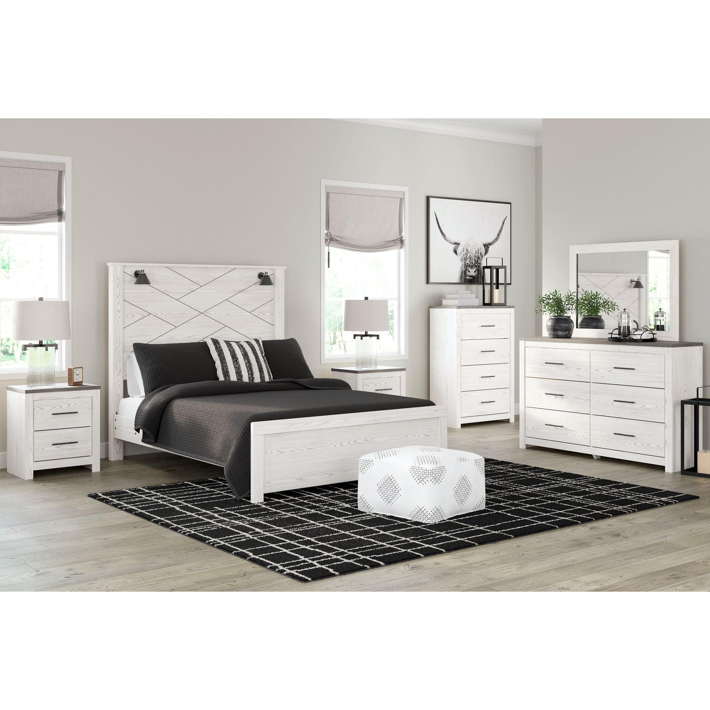 Gerridan - Panel Bedroom Set With Sconces