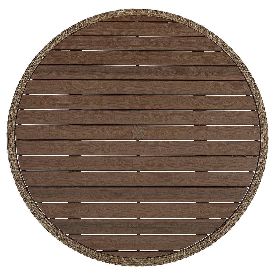 Amaris - Brown / Black - Round Dining Table