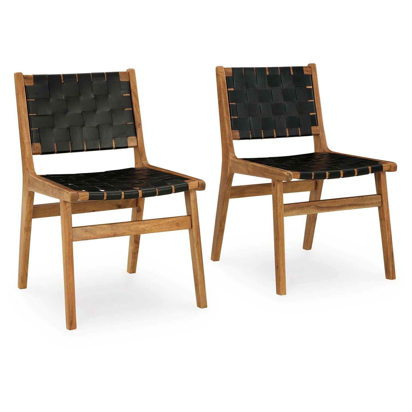 Fortmaine - Brown / Black - Dining Room Side Chair (Set of 2)