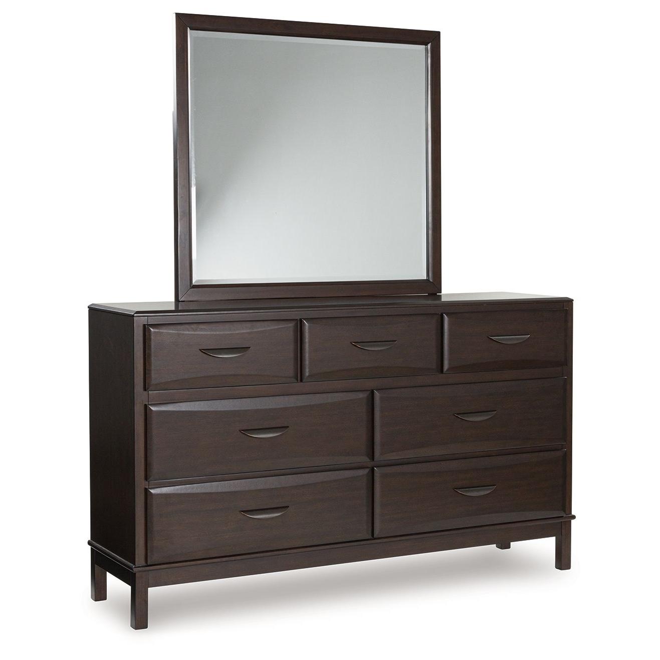 Vanmore - Dark Brown - Dresser And Mirror