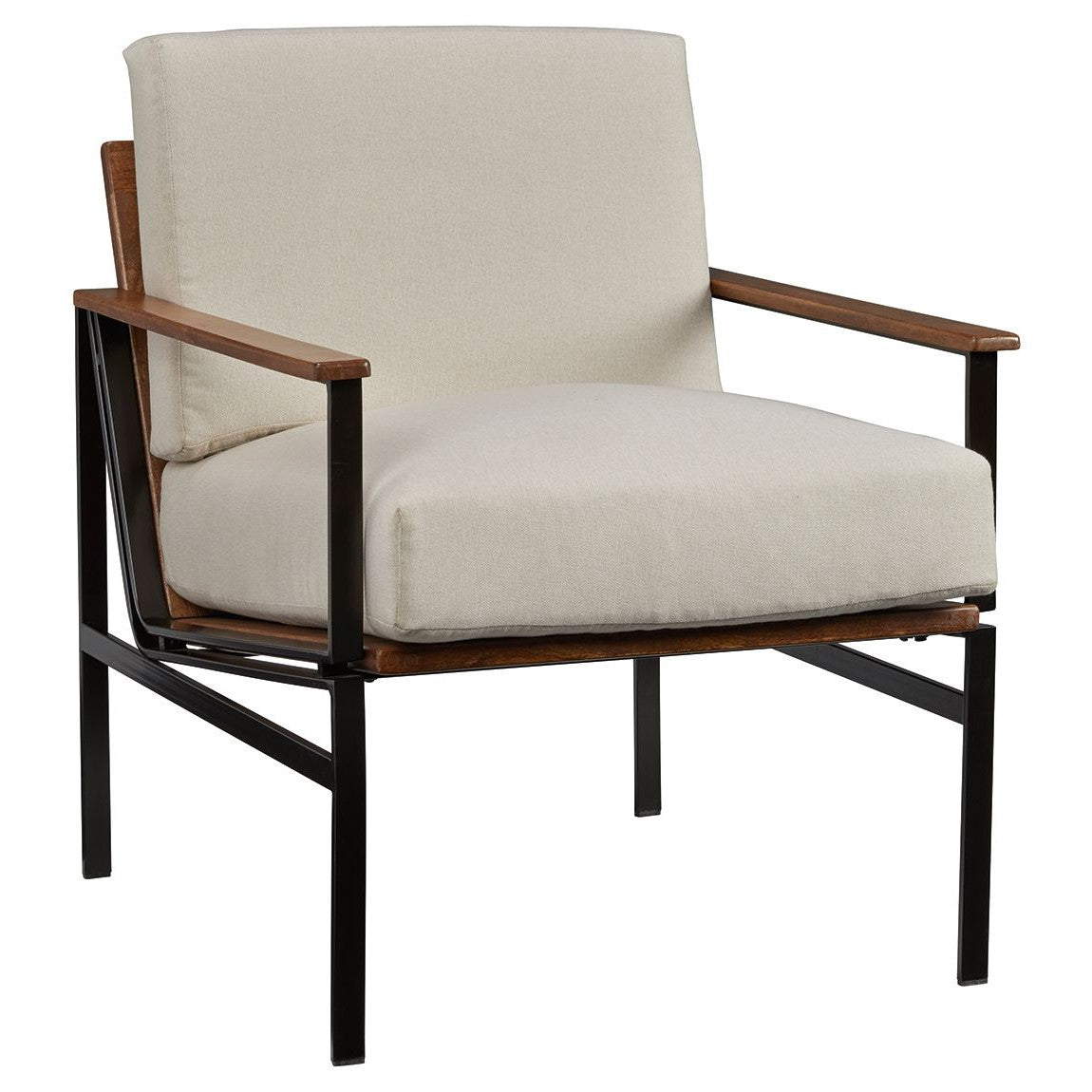 Tilden - Ivory / Brown - Accent Chair