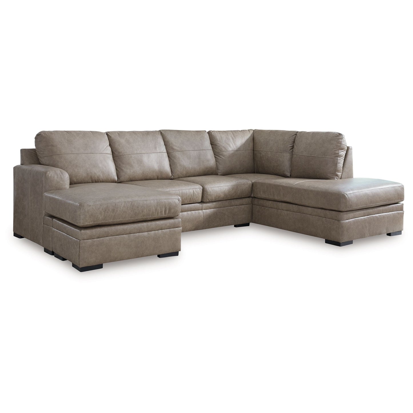 Amuleto - Desert - 2-Piece Sectional With Raf Corner Chaise - Leather Match