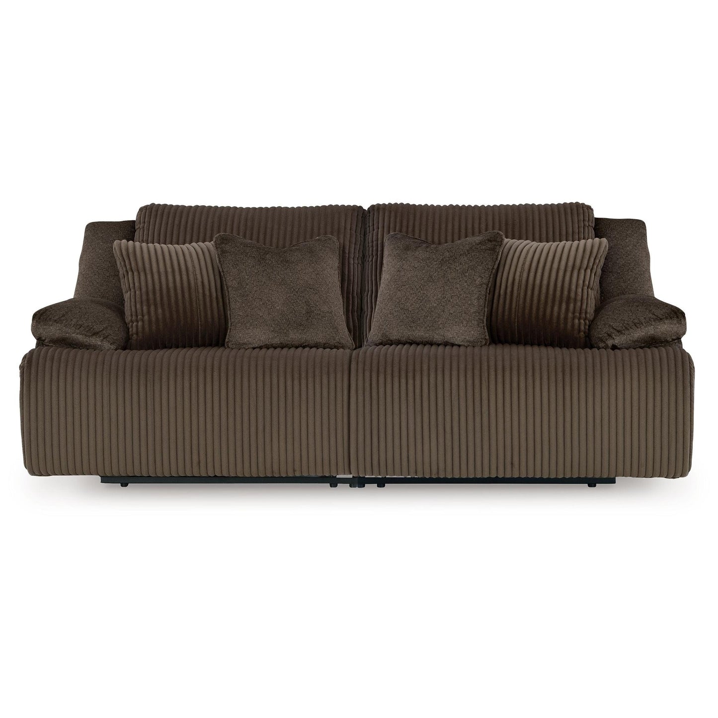 Top Tier - Chocolate - 2-Piece Sectional Reclining Loveseat
