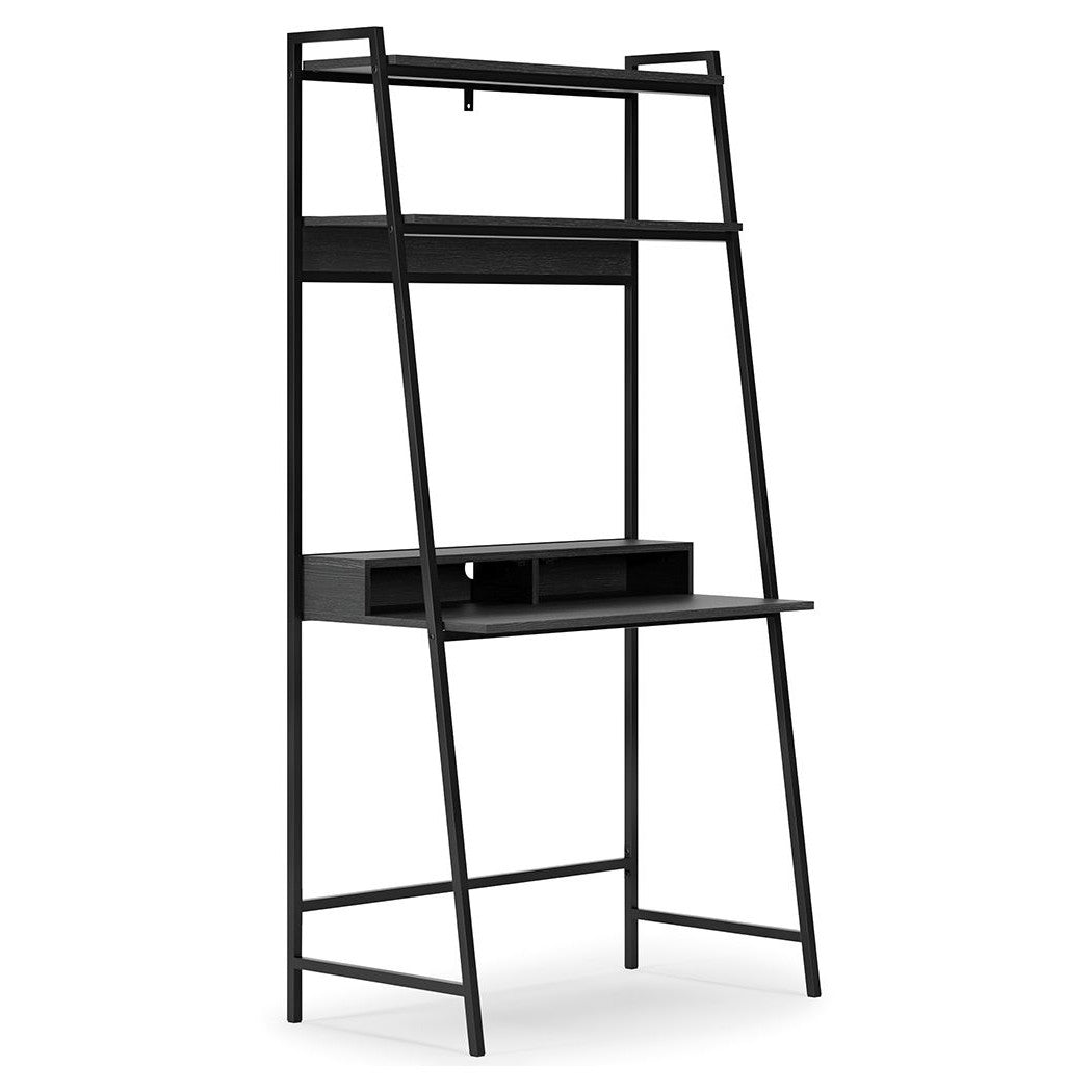 Yarlow - Black - Home Office Desk And Shelf