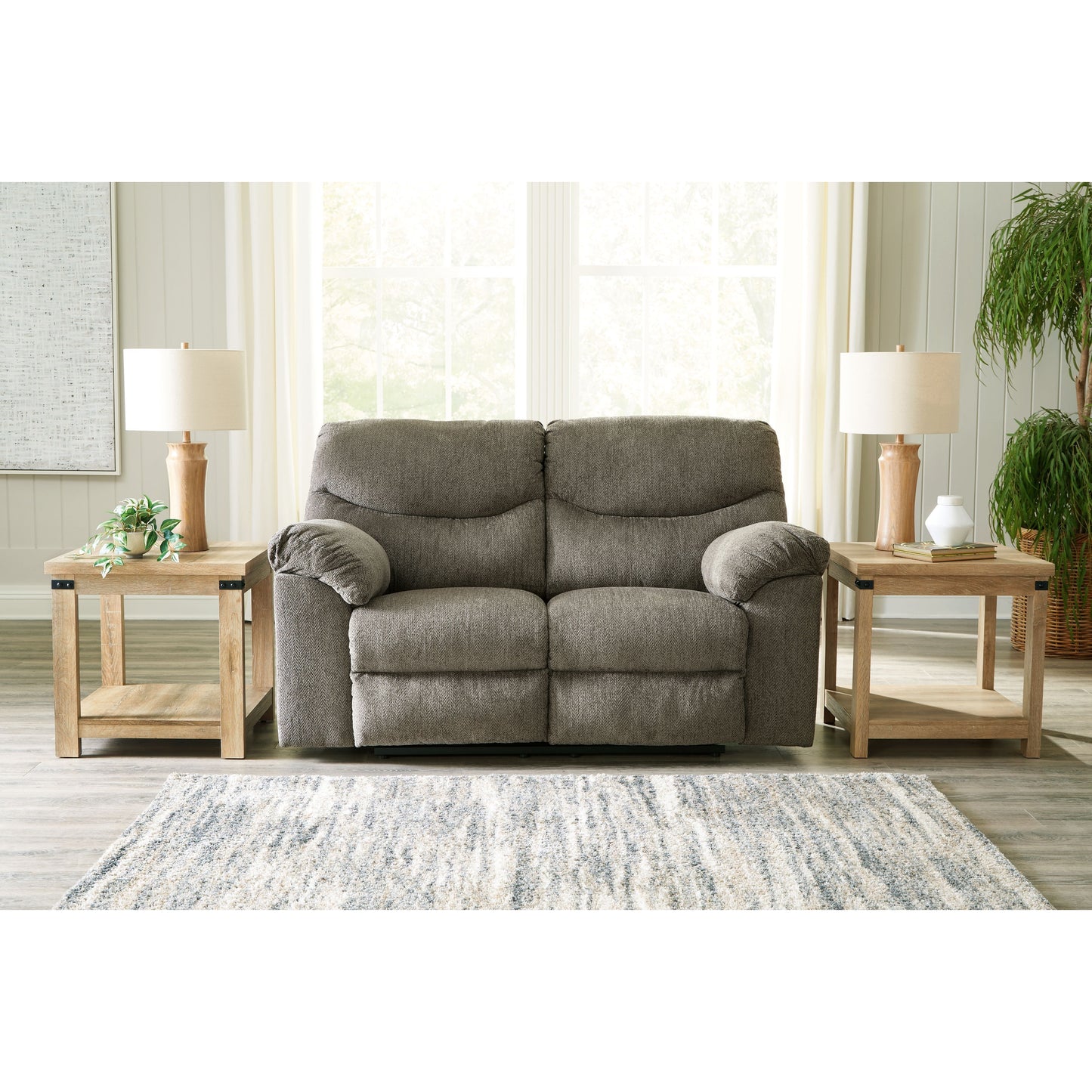 Alphons - Putty - Reclining Loveseat - Fabric