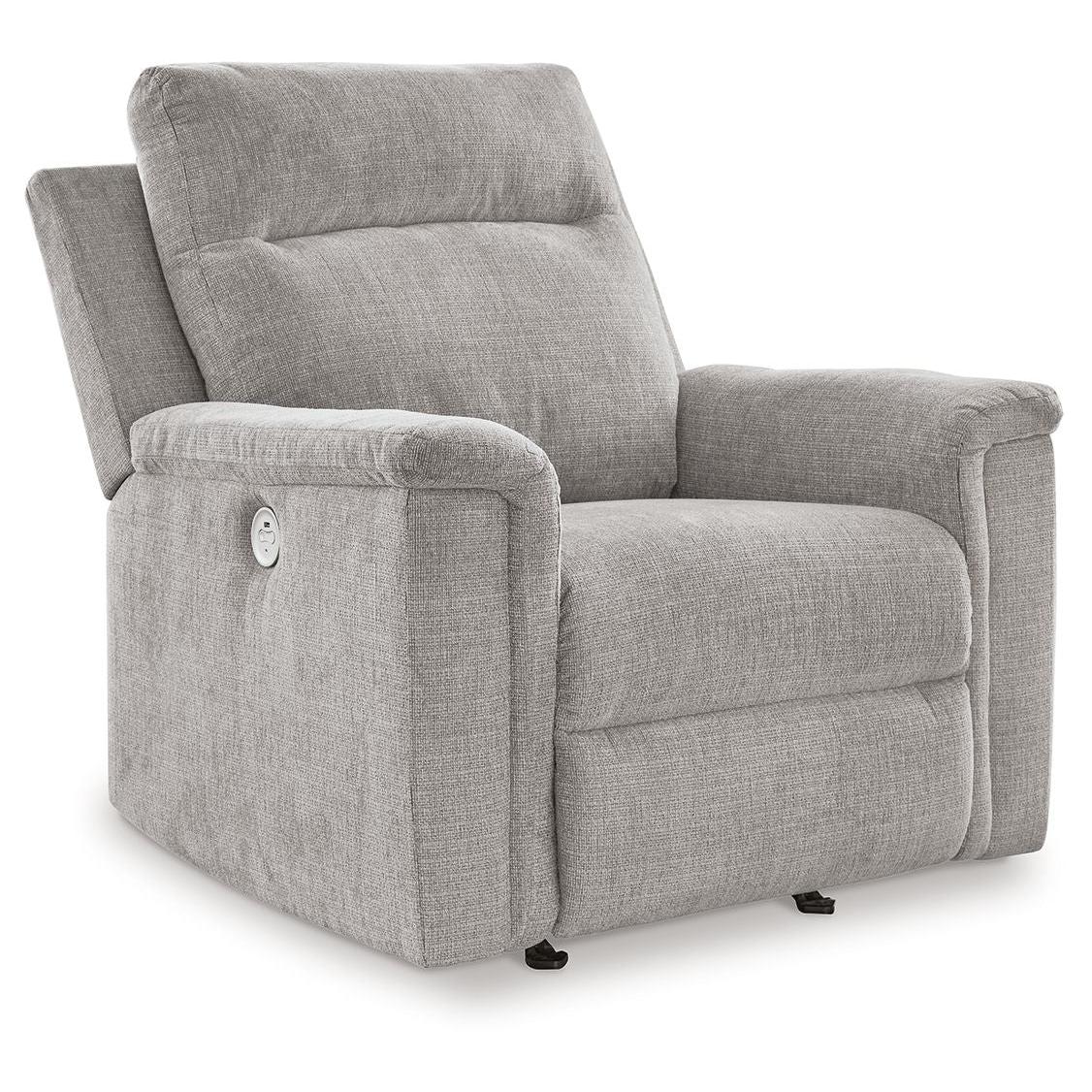 Barnsana - Ash - Power Rocker Recliner - Fabric