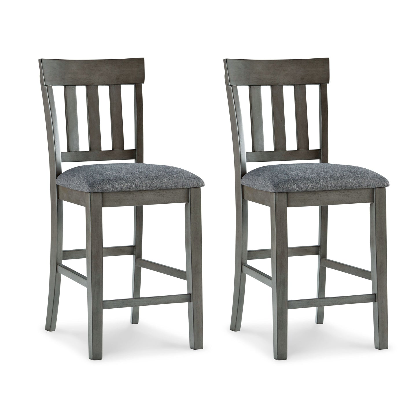 Hallanden - Black / Gray - Upholstered Barstool (Set of 2)