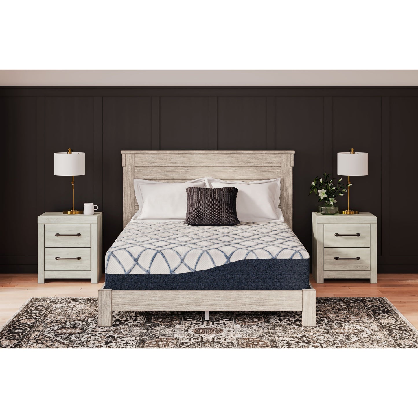 12 Inch Chime Elite 2.0 - White / Blue - California King Mattress