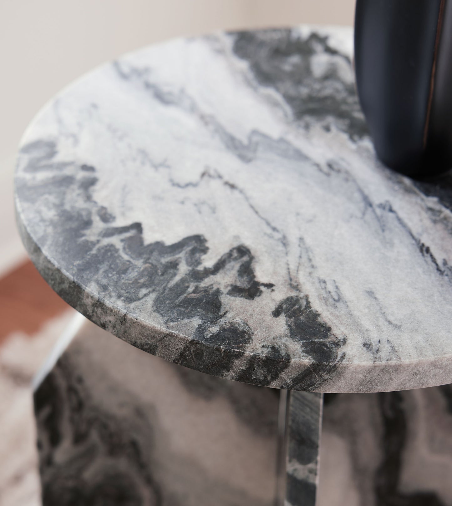 Wrenlane - Accent Table - Black / White / Taupe