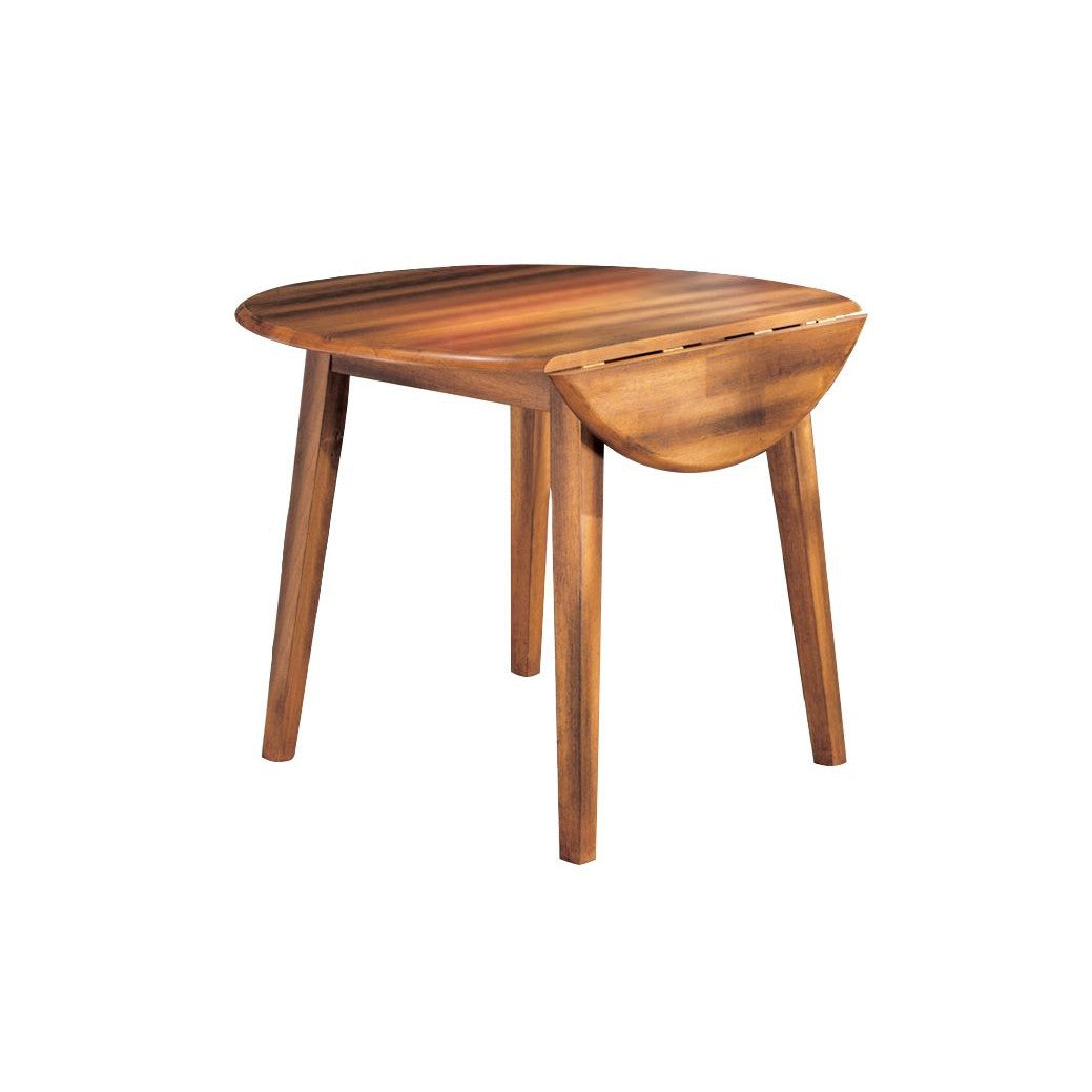 Berringer - Rustic Brown - Round Drm Drop Leaf Table