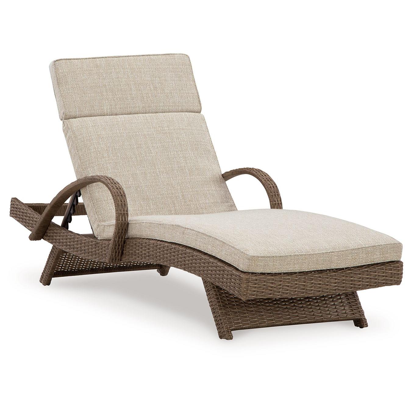 Beachcroft - Beige - Chaise Lounge With Cushion