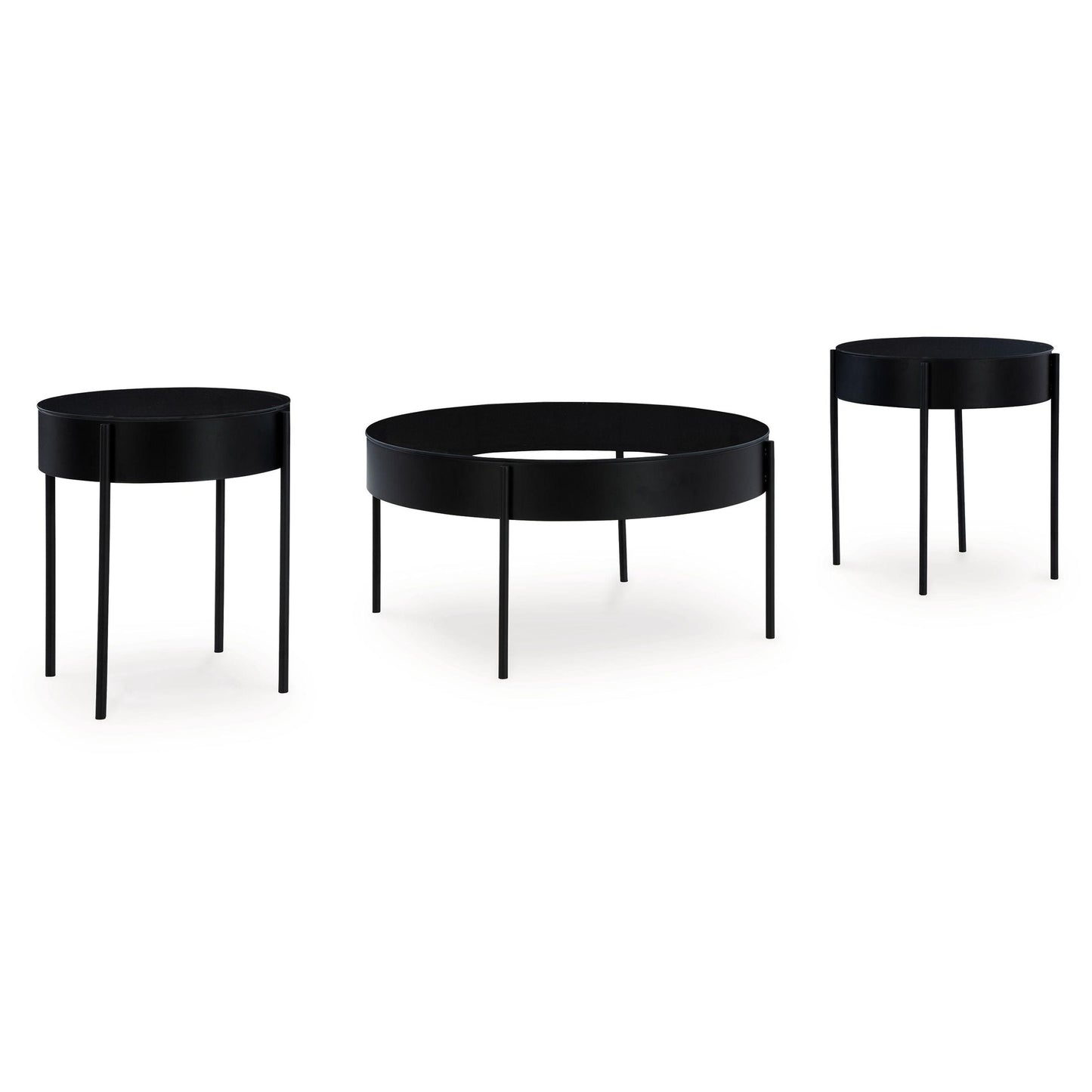 Ardoline - Black - Occasional Table Set (Set of 3)