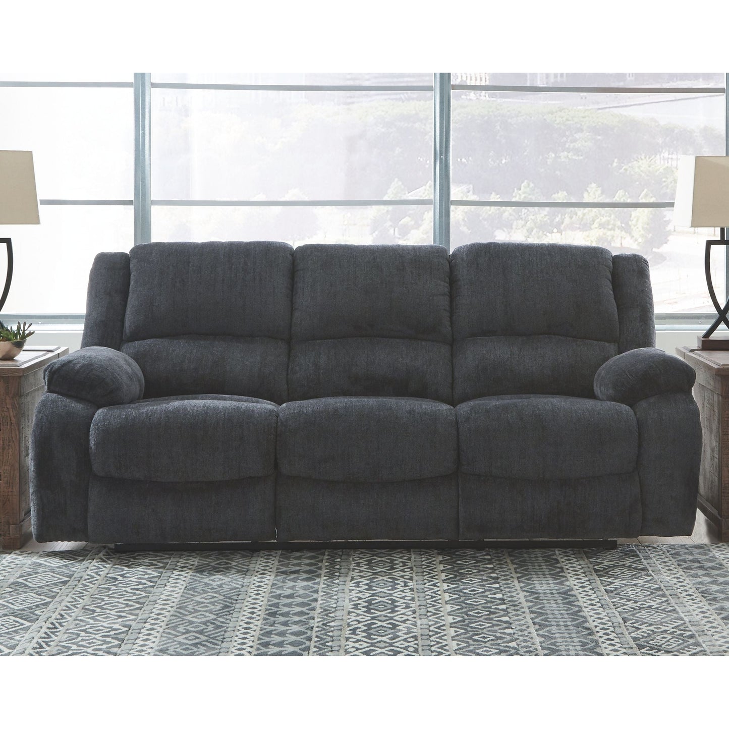 Draycoll - Slate - Reclining Sofa - Fabric