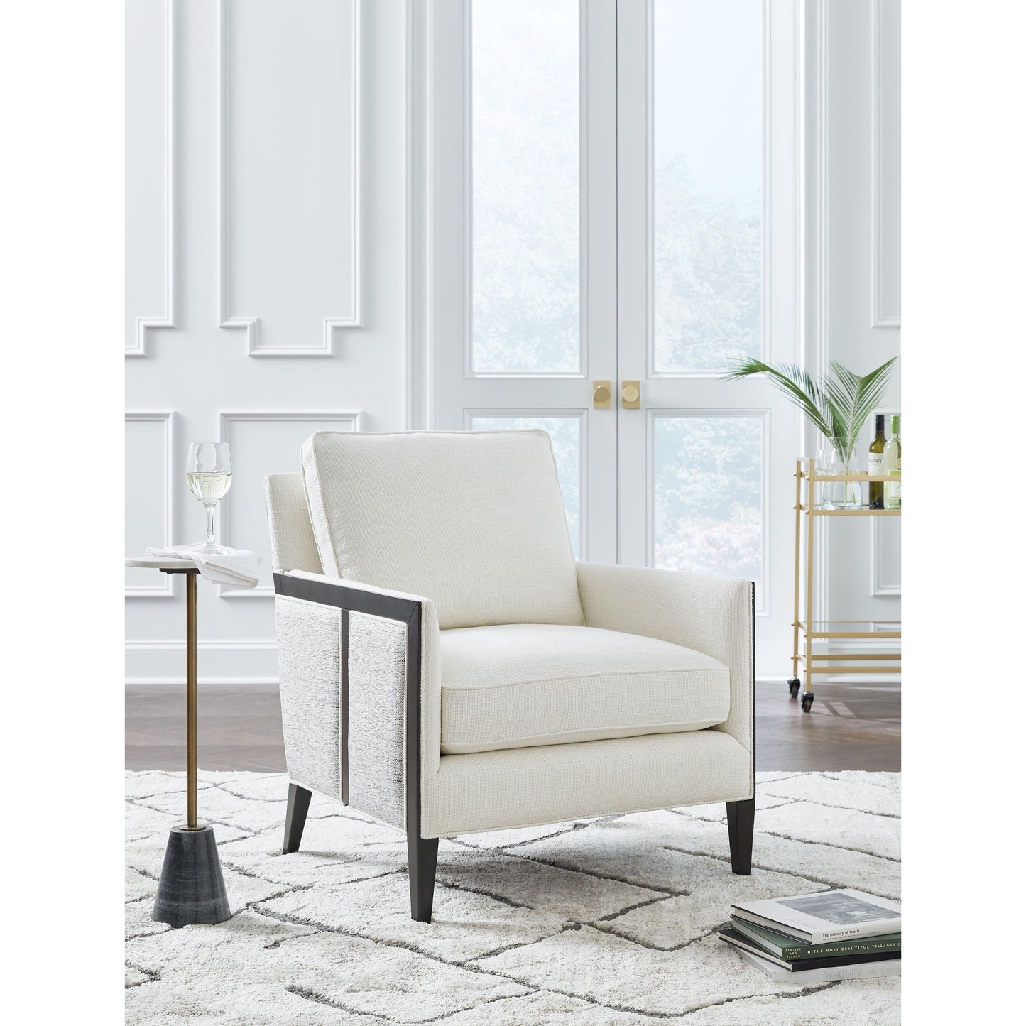 Ardenworth - Black / Ivory - Accent Chair
